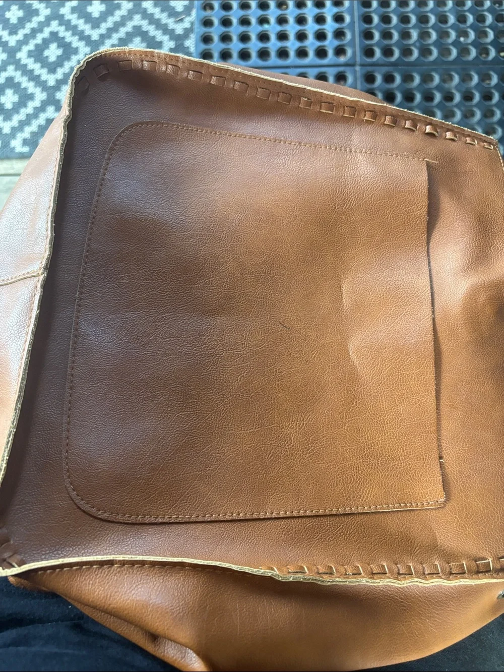 T-Shirt and Jeans Tan Shoulder Bag Tote Bag